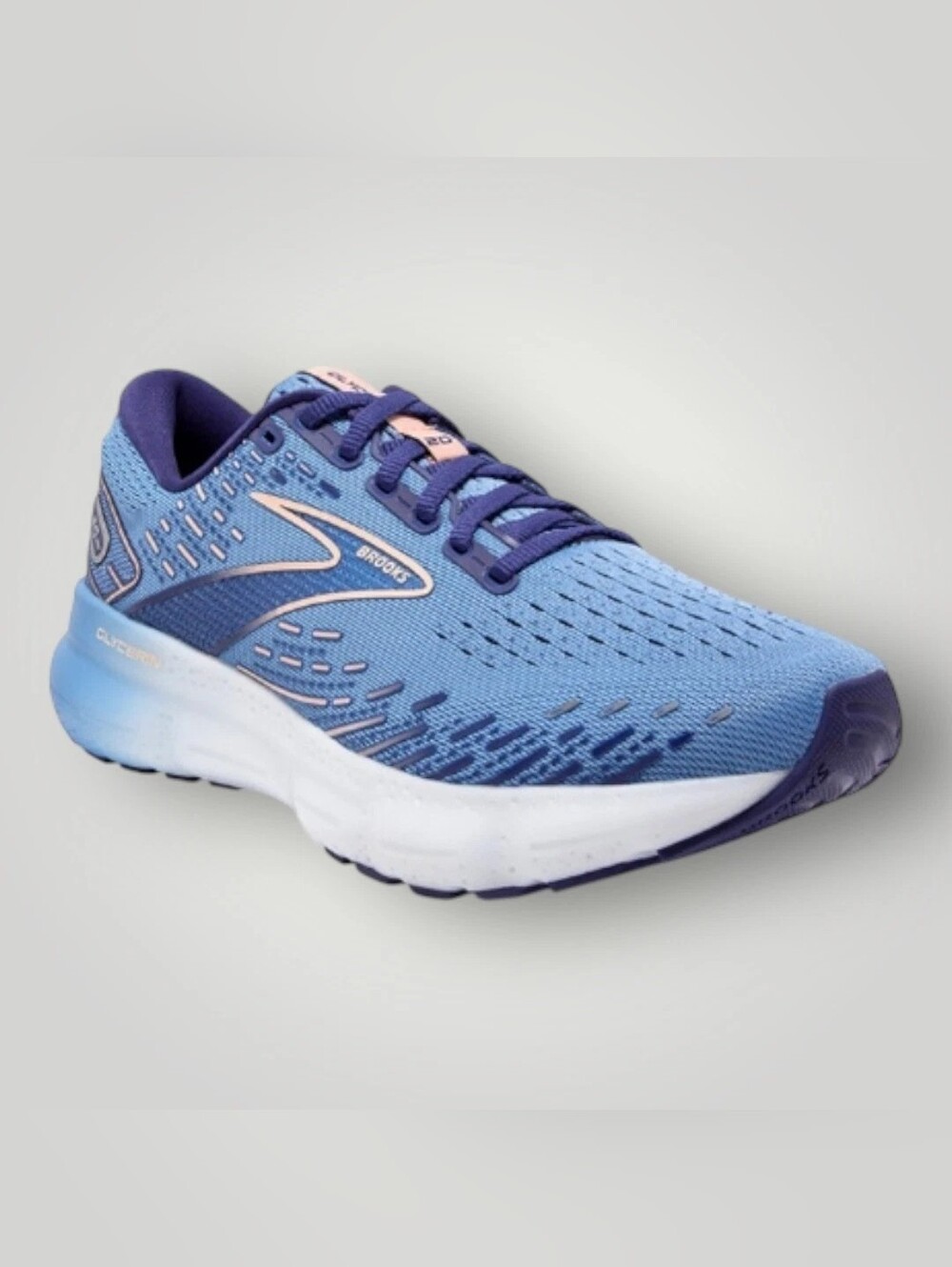 Brooks Women's Light Blue and Purple Glycerin Running Shoe - Picture 2 of 11